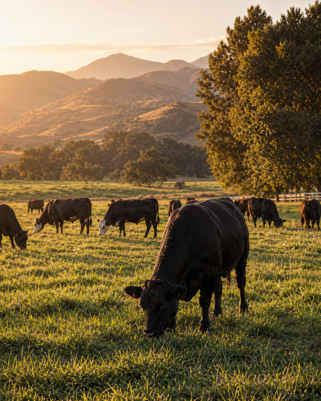 Cattle grazing on Southern California pasture
